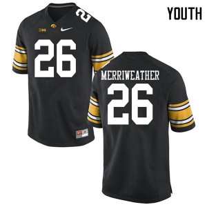 #26 Kaevon Merriweather Hawkeyes Youth Stitched Jerseys Black