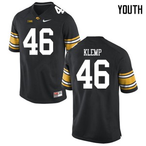 #46 Logan Klemp Iowa Hawkeyes Youth Stitched Jersey Black
