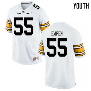 #55 Luke Empen Iowa Youth Official Jerseys White