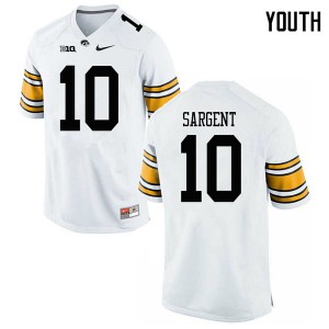 #10 Mekhi Sargent Iowa Hawkeyes Youth Football Jersey White
