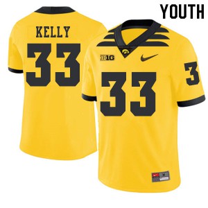 #33 Austin Kelly Iowa Youth 2019 Alternate NCAA Jersey Gold