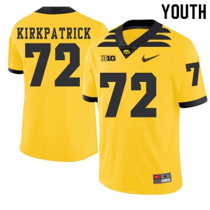 #72 Coy Kirkpatrick University of Iowa Youth 2019 Alternate NCAA Jersey Gold