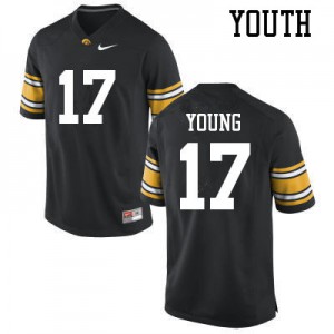 #17 Devonte Young University of Iowa Youth Football Jersey Black