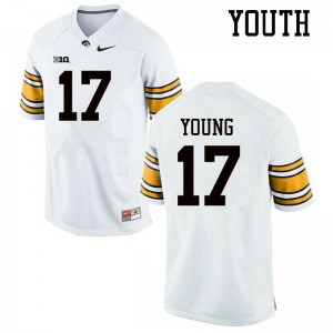 #17 Devonte Young Iowa Youth Stitch Jerseys White