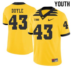 #43 Dillon Doyle Iowa Youth 2019 Alternate University Jerseys Gold