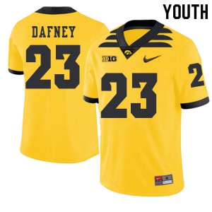 #23 Dominique Dafney Hawkeyes Youth 2019 Alternate Stitched Jerseys Gold