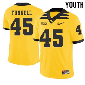 #45 Emlen Tunnell Iowa Youth 2019 Alternate NCAA Jerseys Gold