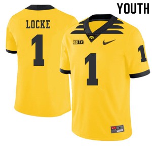 #1 Gordon Locke Iowa Youth 2019 Alternate Stitched Jersey Gold
