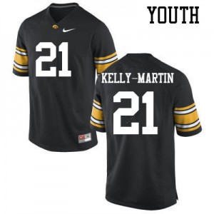 #21 Ivory Kelly-Martin University of Iowa Youth Official Jersey Black