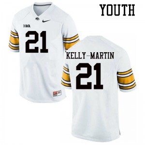 #21 Ivory Kelly-Martin Iowa Youth Embroidery Jersey White