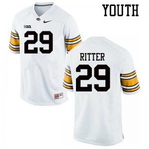 #29 Jackson Ritter Iowa Youth University Jerseys White