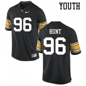 #96 Jalen Hunt Hawkeyes Youth University Jerseys Black