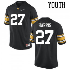 #27 Jermari Harris Hawkeyes Youth College Jerseys Black