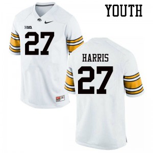 #27 Jermari Harris Iowa Youth College Jerseys White