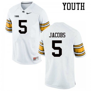 #5 Jestin Jacobs Iowa Youth College Jersey White