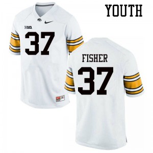 #37 Kyler Fisher Iowa Youth Alumni Jerseys White