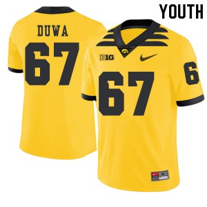 #67 Levi Duwa Iowa Youth 2019 Alternate High School Jerseys Gold