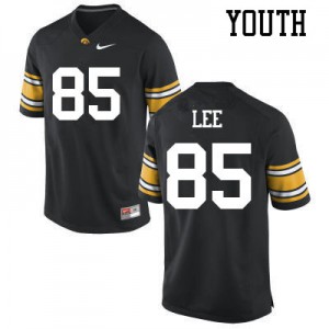 #85 Logan Lee University of Iowa Youth Football Jersey Black