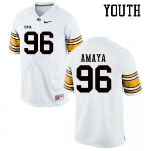 #96 Lucas Amaya Iowa Youth Stitch Jerseys White