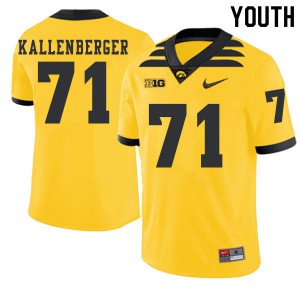 #71 Mark Kallenberger Iowa Youth 2019 Alternate University Jersey Gold