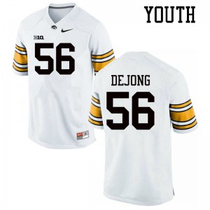 #56 Nick DeJong Iowa Youth University Jersey White