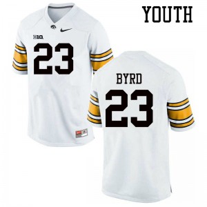 #23 Shadrick Byrd Iowa Youth Embroidery Jersey White