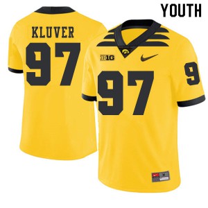#97 Tyler Kluver Iowa Youth 2019 Alternate Official Jersey Gold