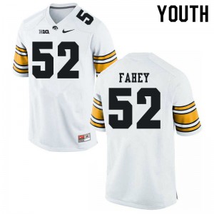 #52 Asher Fahey Iowa Youth NCAA Jerseys White
