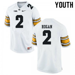 #2 Deuce Hogan Iowa Hawkeyes Youth Football Jerseys White
