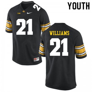 #21 Gavin Williams Iowa Youth Football Jersey Black