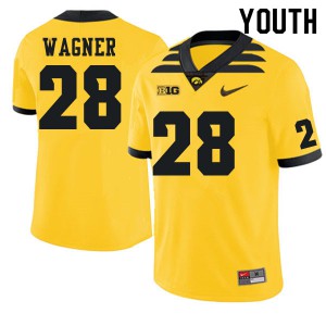 #28 Isaiah Wagner University of Iowa Youth Official Jerseys Gold