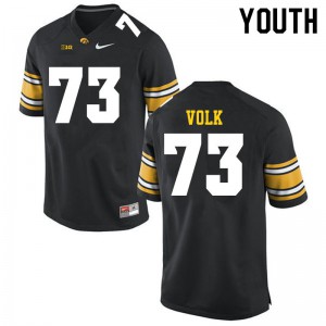 #73 Josh Volk University of Iowa Youth Stitch Jerseys Black