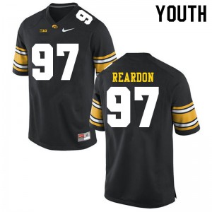#97 Liam Reardon University of Iowa Youth Football Jerseys Black
