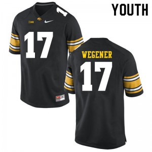 #17 Wyatt Wegener University of Iowa Youth Stitched Jerseys Black