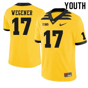 #17 Wyatt Wegener Iowa Youth Stitched Jersey Gold