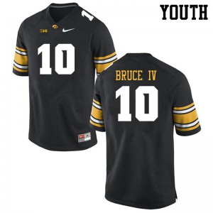 #10 Arland Bruce IV University of Iowa Youth University Jerseys Black
