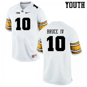 #10 Arland Bruce IV Iowa Youth Stitch Jerseys White