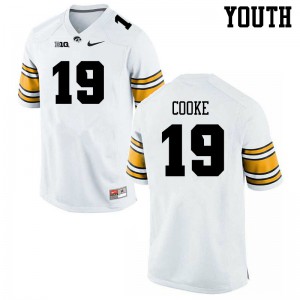 #19 Gaven Cooke Iowa Youth High School Jerseys White