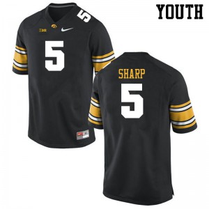 #5 Jack Sharp Iowa Hawkeyes Youth Stitched Jersey Black