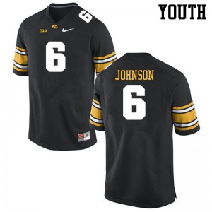 #6 Keagan Johnson Iowa Youth University Jerseys Black