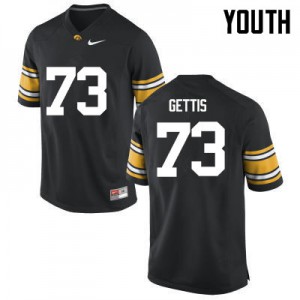 #73 Adam Gettis Iowa Youth Stitched Jersey Black