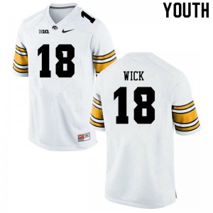 #18 Alec Wick University of Iowa Youth Stitched Jersey White