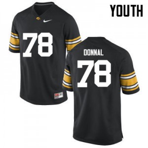 #78 Andrew Donnal Iowa Hawkeyes Youth Embroidery Jersey Black
