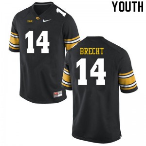#14 Brody Brecht University of Iowa Youth NCAA Jerseys Black