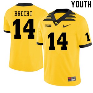 #14 Brody Brecht University of Iowa Youth Alumni Jersey Gold