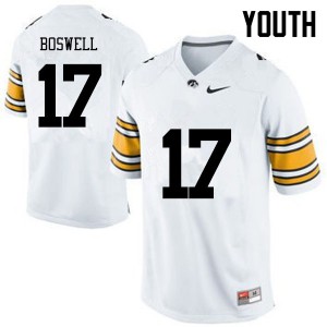 #17 Cedric Boswell Iowa Youth Embroidery Jerseys White