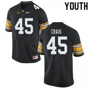 #45 Deontae Craig Iowa Youth Football Jerseys Black