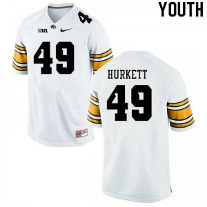 #49 Ethan Hurkett Iowa Youth High School Jerseys White