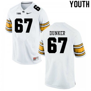 #67 Gennings Dunker Iowa Youth Football Jerseys White