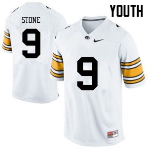 #9 Geno Stone Hawkeyes Youth Official Jerseys White